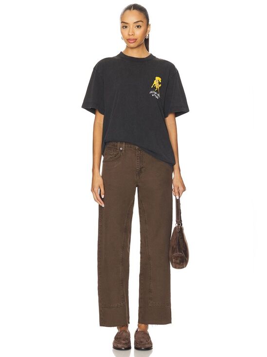 We The Free Denim - We The Free Risk Taker Straight Pant In Workwear Brown Jeans Raw Hem Sz 28